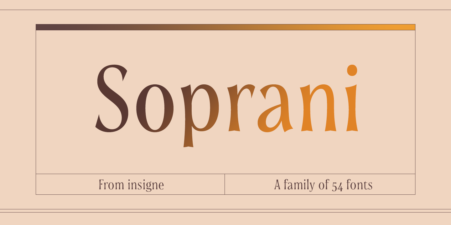 Przykładowa czcionka Soprani Condensed #6